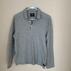Abercrombie & Fitch Long Sleeve Knit Polo Shirt